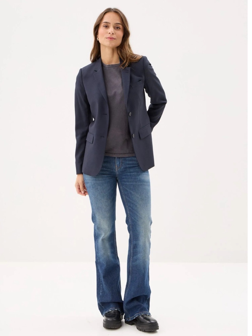 NWT The Kooples Womens Blue Denim Bootcut Jeans EU 42 US 10/12 MSRP $275 BLU19